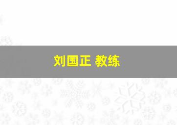 刘国正 教练